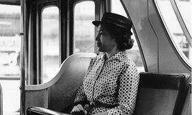 Image of Rosa Parks on bus